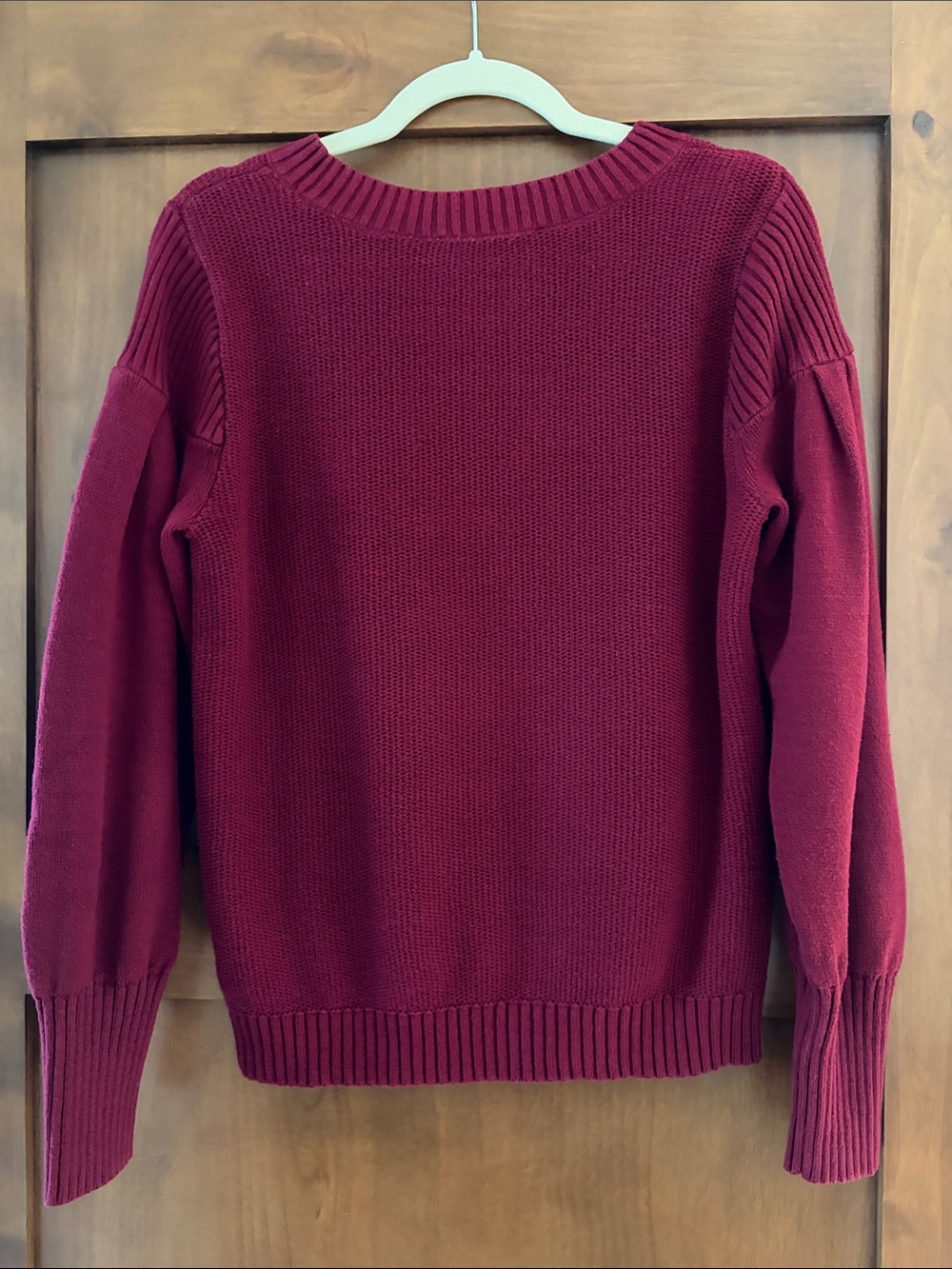 Loft Deep Red Sweater - Picture 2 of 3
